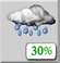 Sunday: Chance Light Rain